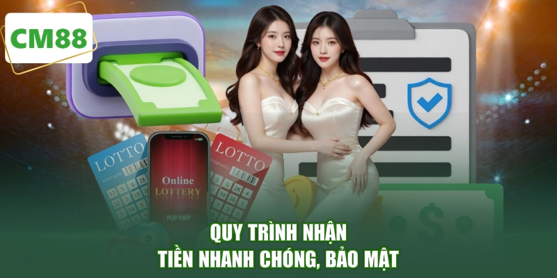 Quy trình nhận tiền nhanh chóng, bảo mật